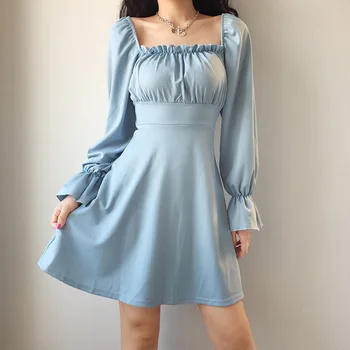 Femei Rochii de Îmbrăcăminte coreeană Stil de Moda de Îmbrăcăminte pentru Femei Rochie toamna anului 2020 Moda Zburli Vintage de Toamna Primavara-Vara Rochie