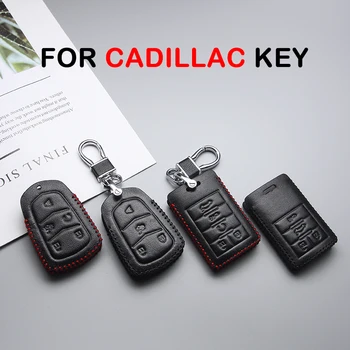 New Sosire Piele Cheia de la Mașină Caz Acoperire Pentru Cadillac CTS Escalade SRX ATS STS XTS CT6 XT5 Cheie Inel Lanț de Coajă de Styling Auto