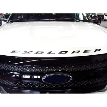 Litere 3D ABS Fata Capota Emblema Explorer Sport Capota Litere Autocolante pentru Ford Explorer 2011-2020( Negru Mat)