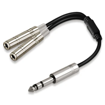 6,35 mm 1/4 Inch Stereo Jack Splitter Cablu Adaptor Duce Plug la Dublu 6,35 mm Prize