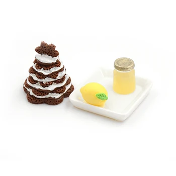 6pcs/set 1/12 Scară micul Dejun Pâine Alimente casă de Păpuși în Miniatură Alimente Decor Acasă Desert Papusa Accesorii Copii Jucarii