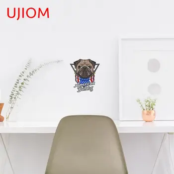 UJIOM Bulldog American Flag Bandană Autocolante de Perete Frigider, Mobilier de Calculator Autocolant Camera de zi de Decorare Artă Murală