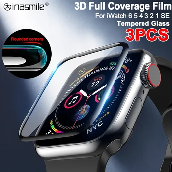 3Pcs Temperat Pahar Ecran Protector Pentru Apple Watch 6 5 4 3 38MM 40MM 44MM 42MM Film Impermeabil Pentru iwatch SE 1 2