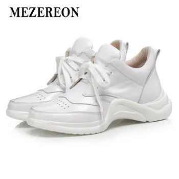 MEZEREON Primavara/Toamna pentru Femei Pantofi Casual, Adidasi Pentru Femei de Moda Plat Dantela-up Pantofi Platforma fund Gros Adidași