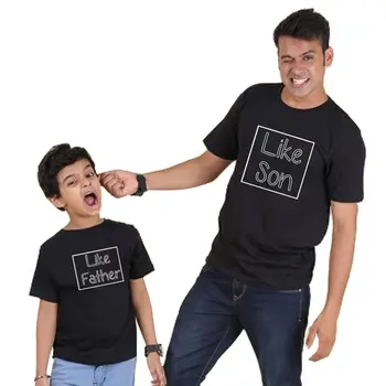Ca și tatăl și fiul potrivite haine pentru tata băiat de familie tricou tati copii arata tinutele vestimentare sumer little big brother