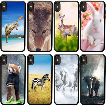 Animale sălbatice, Cai, Elefanți Telefon Mobil Cazuri Hard Cover pentru Samsung Galaxy S6 S7 Edge S8 S9 S10 S20 Plus Nota 8 9 10 20 Pro