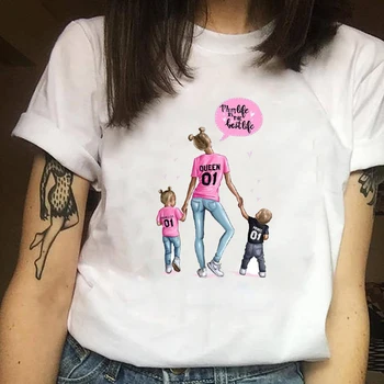 Femei Haine de Imprimare Doamnelor Dragoste Desene animate Mama Mama Imprimate Vara Femei Femei Femei Top Casual Tricou Tricou Femei T-shirt