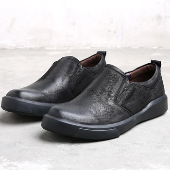 Vintage Barbati Business Casual din Piele Pantofi Respirabil Bărbați Manual de Cusut Bărbați Fund Moale Low-Top Tata Pantofi M7321