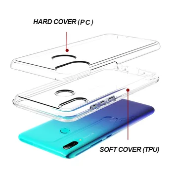 Caz Pentru Huawei P Smart Plus 2019 Onoarea 10 Lite Capac Transparent 2 in 1 PC rezistent la Șocuri Caz Pentru Huawei Honor 10i 20i Bucura 9s