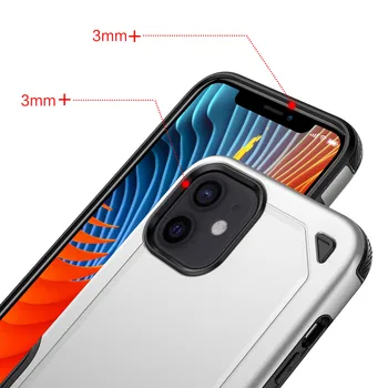 Premium Material Ultra-subțire de Lux Tare Telefon Caz Pentru iPhone 12 6.1 Clar Ultra Subțire Moale Galvanizat Cadru Caz Inel Stea