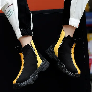 Mexemina Nou High-top pantofi de panza pentru barbati pantofi de moda de calitate respirabil adidasi barbati pantofi casual Vulcanizat pantofi cizme Martin