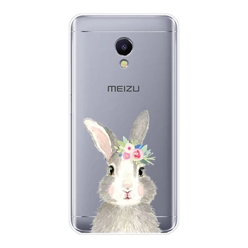 Caz telefon din Silicon Pentru Meizu M2 M3 M3 M5 M5C M6 m5-urile sunt M6S M6T Flamingo Porc de Câine Moale Capacul din Spate Pentru Meizu M2 M3 M5 M6 Notă Caz