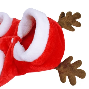 HEYPET Crăciun Haine de Câine Câini de talie Mică Costumul de Mos craciun pentru Pug Chihuahua, Yorkshire, Pisica de Companie de Îmbrăcăminte Haina Jacheta Costum Animale de companie