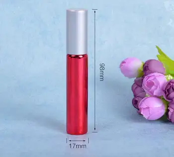 10ml de Sticlă Colorată Rola pe Ulei Esențial Gol Parfum Recipient de Sticla Cu Inox Roller Ball LX7826