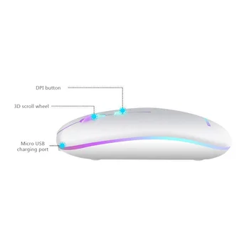 K1 2.4 G Wireless Iluminat din spate cu LED Reîncărcabilă Silent Mouse Mouse USB Optic Ergonomic Mouse de Gaming Desktop PC Laptop-Mouse-ul