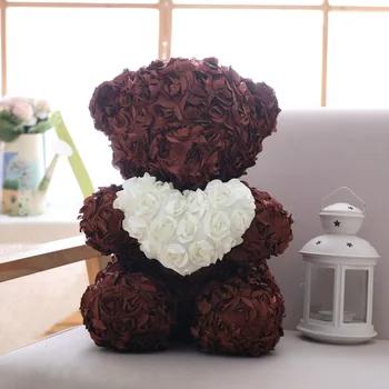 2019 Romantic Pluș Floare Trandafir Urs Jucarii Femei Cadou de Ziua Îndrăgostiților Artificiale de Pluș Spumă de Săpun Teddy Bear Papusa Prietena Cadou