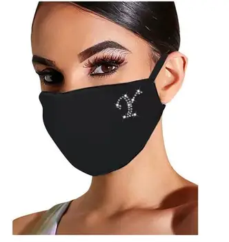 Moda Bijuterii bling bling masksequins Noua moda personalitate flash bijuterii stras ciucure c scrisoarea masca