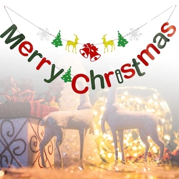 3 Metri Crăciun Fericit Scrisoare și Copac Perete și Ușă Agățat de Partid Bunting Ghirlanda Banner Magazin Acasă XMAS Decor