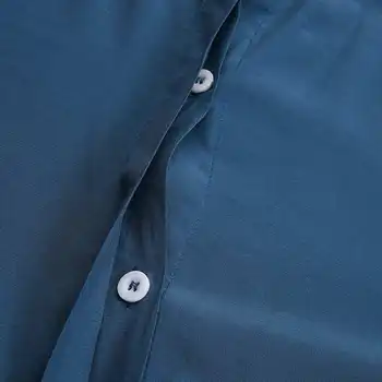 ZANZEA Bluza Femei 2021 Doamnelor Maxi Camasa Casual cu Maneca Lunga Topuri Solid Mujer Camisetas Toamnă Partea Furculita Bluza Plus Dimensiune 5XL