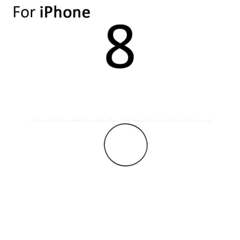 10buc Home Buton cu Garnitura Pentru iPhone 4 4S 5 5S 5C SE 6 7 6S 8 Plus Spațiu de Cauciuc Adeziv Autocolant Piese de schimb