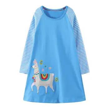 Littlemandy Fete Dress Unicorn Broderie Roz Si Rosu 2018 Toamna Noi Rochii De Printesa Pentru Fete Pentru Copii Haine Cu Maneci Lungi Baby Girl