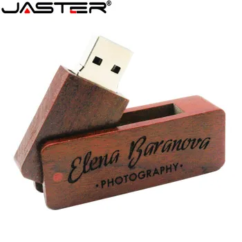 JASTER vânzare fierbinte creative din Lemn și bambus, piața de rotație USB 2.0 4GB/8GB/16GB/32GB/64GB USB flash drive 10 BUC LOGO-ul gratuit