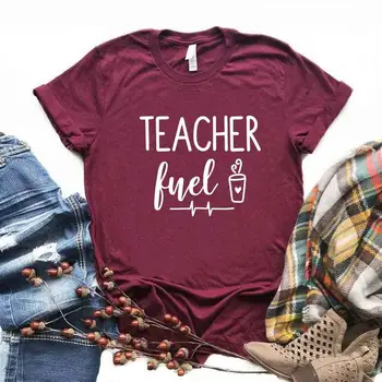 Femei T Shirt Profesor de Combustibil Cafea Imprimare Tricou Femei Maneci Scurte Gât O Pierde T-shirt Doamnelor de Vară de Cauzalitate Tricou Haine