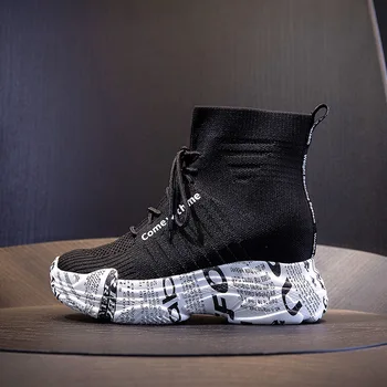 Femeile Platforma Adidasi 2019 Vara Ochiurilor De Plasă Respirabil Pantofi Femei Tocuri Pană Pantofi Casual Cu Talpă Adidași Pantofi Albi N2-05