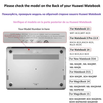 Pentru Huawei Matebook 14 Noi Matebook D14 15 2020 Caz Ultra Subțire Translucid Greu Proteja Cover Pentru Huawei Matebook 13 X 13.9 Pro