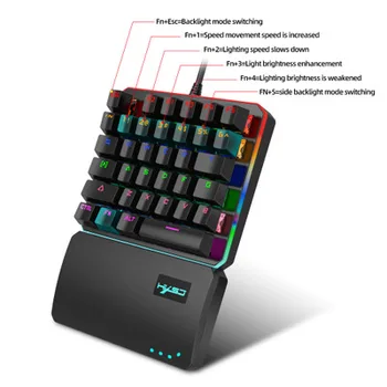 RGB mai Multe Moduri de Iluminare cu O mână de Jocuri Mecanice Tastatură Iluminare din spate