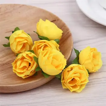 KITPIPI 10buc 3cm Flori Artificiale de Mătase Floare Trandafir Cadou Diy Album Cap de Perete Decor Petrecere Ambarcațiuni Cutie de Flori de Nunta I6T4
