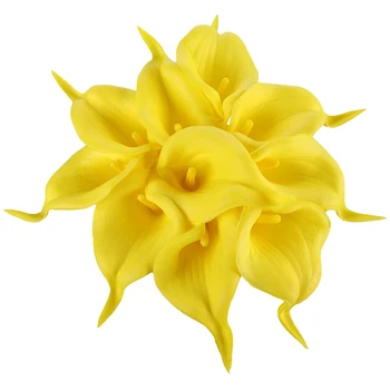 20 BUC Flori Artificiale Calla Lily Simulare de Flori de Mireasa Buchet de Nunta Real Atingeți Acasă Decorare Fotografie elemente de Recuzită