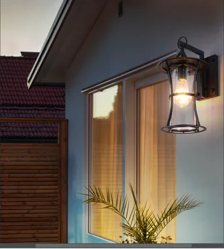 Loft epocă de cristal lampă de perete albastru lumina de perete cristal luminaria lemn de cristal culoar noptiera dormitor noptieră cu lampă de perete