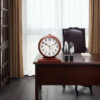 Ceasuri Și Ceasuri de Ornamente Mari Acasă Creativ Camera de zi Ceas de Masa Desktop PVC Cuarț Ceas de Birou Dormitor Tăcut Birou Ceas