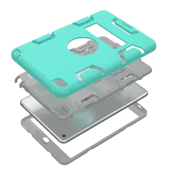 Caz Pentru ipadmini4 Capac rezistent la Șocuri Copii Protector Caz pentru apple ipad mini 4 a acoperi PC+Silicon Robot Hibrid Cu Kickstand