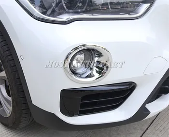ABS Crom de Ceață Față Lampă Lumina Garnitura Capac 2 buc Pentru BMW X1 F48 2016-2019 Negru/Argintiu Auto accesorii Auto de interior decor