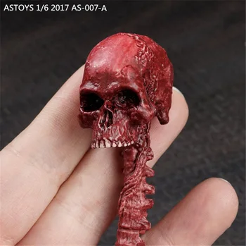 1/6 Cap sculptură Rosu/Noroi ASTOYS Zombie Craniu Schelet de Extraterestru Prădători Recuzita Scenei Accesorii AS007 se potrivesc pentru 12