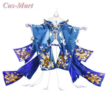 Joc Mobil Onmyoji Shiranui Cosplay Costum Șaisprezece Nopți De Vânt Floare De Zăpadă Luna Albastru Rochie Formale Rol De Îmbrăcăminte S-L