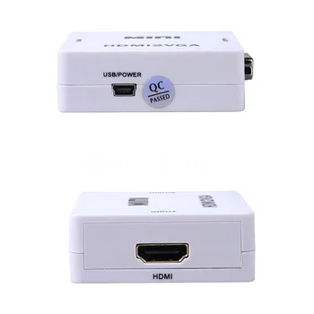 Kebidu compatibil HDMI la VGA cablu Convertor plăci cu audio converter pentru dispozitiv cu monitor VGA Pentru PC, Laptop pentru HDTV