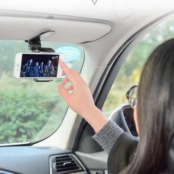 Auto Parasolar Suport de Telefon Clip 360 Grade, Reglabil de Navigare GPS Telefon Mobil Stea Suport Pentru Samsung iPhone Huawei