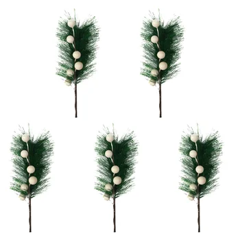 5 Buc Simulare De Flori Rattan Ace De Pin Ramură De Pom De Crăciun Decor