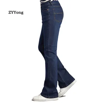ZYYong Barbati Business Casual Slim Bootcut Blugi Evazate pentru Bărbați Boot Cut Flare Pantaloni Denim Pantaloni Lungi pentru Bărbați Pantaloni de Moda