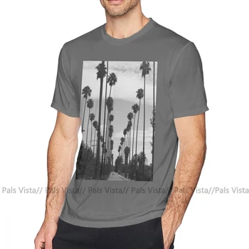 Palmier Tricou Vintage Alb-Negru California Palmieri Foto T-Shirt Bumbac 100 Streetwear Tricou Barbati Imprimare Drăguț Tricou
