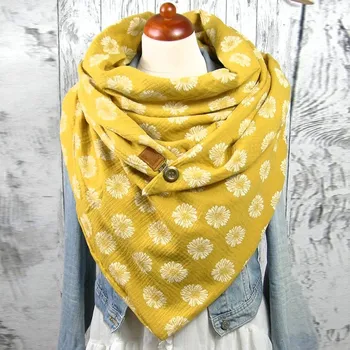 Femei Iarna de Lux de Designer Eșarfă Împachetări Femei Monofazate Dot Imprimare Butonul Soft Wrap Casual Cald Eșarfe, Șaluri écharpe шарф