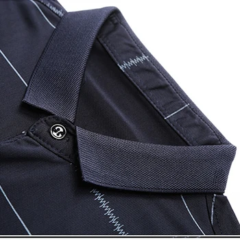 MIACAWOR Oameni de Afaceri Casual tricouri Polo de Moda cu Dungi tricou Barbati Slim Fit Maneca Scurta Poloshirt Îmbrăcăminte pentru Bărbați T918