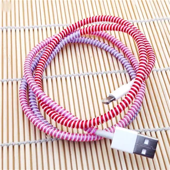 10buc/lot 50cm Spirală de Date USB Încărcător Cablu de Cordon Protector Folie CableDIY Bobinator Pentru Smartphone Cablu Protector