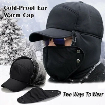 Pălării pentru bărbați de iarnă de agrement în aer liber de echitatie pentru adulti cald, plus pălărie de catifea 2020 barbati gros ureche încălzit Gorros Invierno