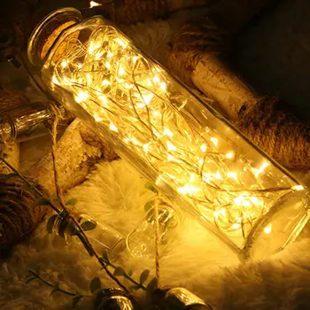 5M/10M CONDUS sârmă de Cupru șir de lumină de basm ghirlanda baterie sârmă de cupru lampă pentru petrecere de Craciun decor de nunta steaua