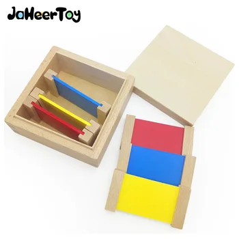 JaheerToy Montessori Didactice Culoare Cognitive Jucărie Tricromatice Jucarii din Lemn pentru Copii de Educație Timpurie 2-3-4 Ani