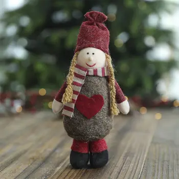 Drăguț De Crăciun În Picioare Fată Păpușă Jucărie Decor Acasă Petrecerea De Crăciun De Anul Nou De Masă Ornamente Copii Cadouri